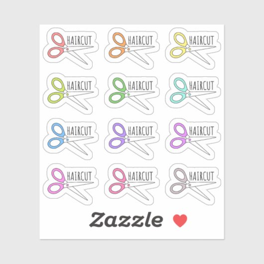 Kappersschaar Kapsalon Herinnering Bujo Planner Sticker (Vel)