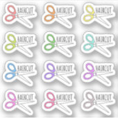 Kappersschaar Kapsalon Herinnering Bujo Planner Sticker (Voorkant)