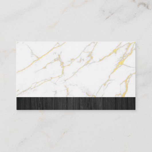 kappersschaar | marmerhout visitekaartje (Achterkant)