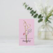 kappersschaar wilde bloemen visitekaartje (Staand voorkant)
