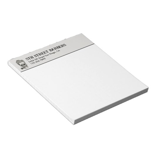  kappersschedel Logo  Notitieblok (Schuin)