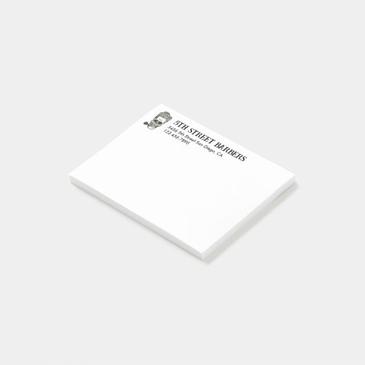 kappersschedel Logo Post-it® Notes (Schuin)