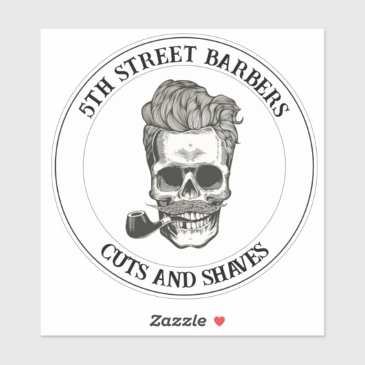 kappersschedel Logo Sticker (Vel)