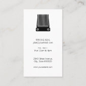 kappersstoel | Haren knipgereedschap Visitekaartje (Achterkant)