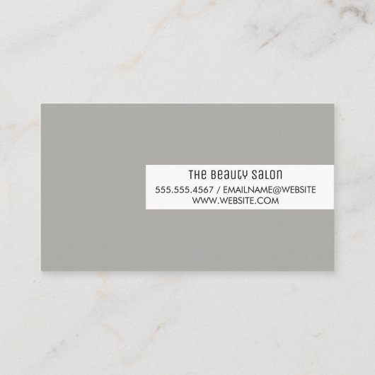 Kappersstoel Kam Schaar Visitekaartje (Achterkant)