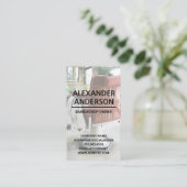 kappersstoel visitekaartje (Staand voorkant)