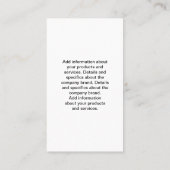 kappersstoel visitekaartje (Achterkant)