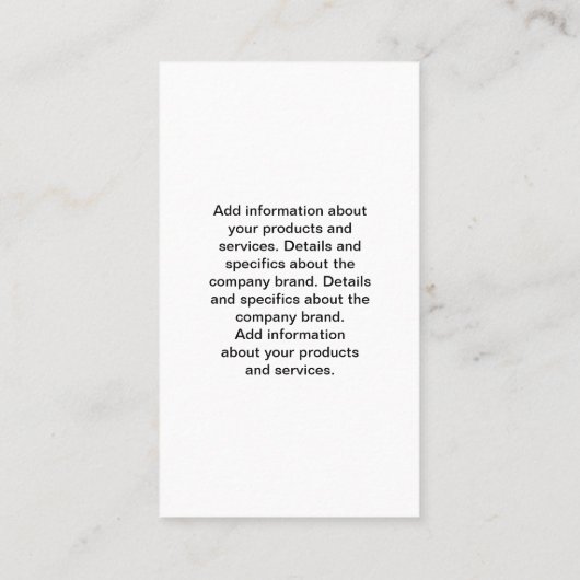 kappersstoel visitekaartje (Achterkant)