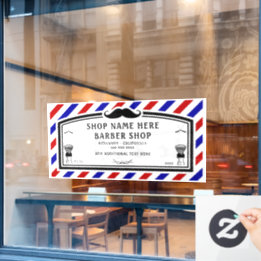 Kapperszaak Advertentie Voorkant Aanpassen Raamsticker