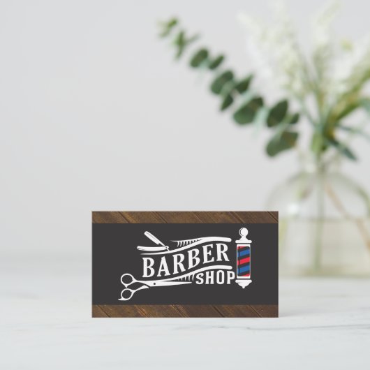 kapperszaak | Barber Pool en gereedschap Visitekaartje (Staand voorkant)