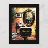 Kapperszaak Bedankt voor uw patronage Briefkaart (Voorkant)