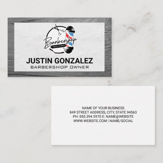 Kapperszaak Bord | Kapsel Visitekaartje (Voorkant / Achterkant)