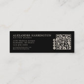Kapperszaak Emerald Alligator Qr Code Sociale Icon Mini Visitekaartje (Achterkant)