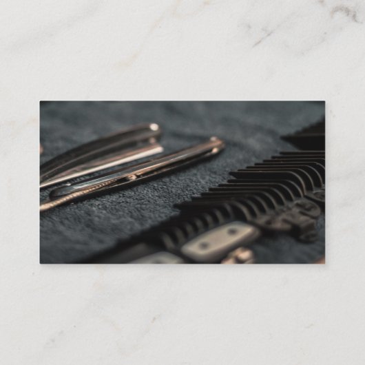 Kapperszaak Gereedschap | Werkstation Visitekaartje (Achterkant)