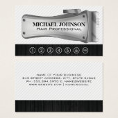 Kapperszaak haar scheerapparaat | ponskaart visitekaartje (Voorkant /achterkant)