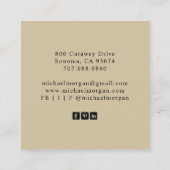  kapperszaak Haarstylist Barber Vierkante Visitekaartje (Achterkant)