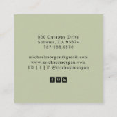  kapperszaak Haarstylist Barber Vierkante Visitekaartje (Achterkant)