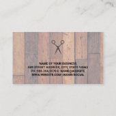 kapperszaak | houten vierkant Visitekaartje (Achterkant)