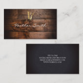 kapperszaak | houtschaar visitekaartje (Voorkant / Achterkant)