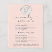 Kapperszaak Kapper Logo Roos Blauw Prijslijst Flyer (Voorkant)