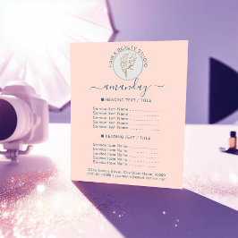 Kapperszaak Kapper Logo Roos Blauw Prijslijst Flyer