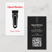 Kapperszaak Kapper, Moderne Haarclipper Visitekaartje (Voorkant / Achterkant)