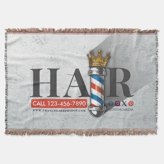 Kapperszaak King Crown Kapper Paal Kapsalon Deken (Voorkant)