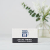 kapperszaak | leer visitekaartje (Staand voorkant)