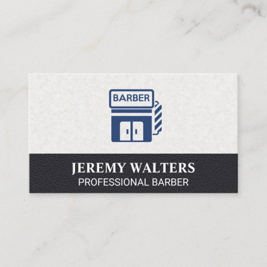 kapperszaak | leer visitekaartje (Voorkant)