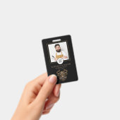 Kapperszaak Modern Bronzen Buffalo Kapper Personee Badge (Handheld)