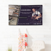 kapperszaak moderne kapsel schaar kapper spandoek (Insitu)