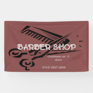 kapperszaak moderne knip schaar kapper spandoek