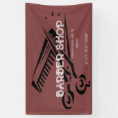 kapperszaak moderne knip schaar kapper  spandoek (Verticaal)