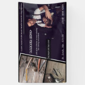 kapperszaak moderne knipbeurt schaar kapper spandoek (Verticaal)