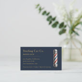 Kapperszaak Navyblauw Professioneel Visitekaartje (Staand voorkant)