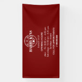 Kapperszaak openingstijden aangepast spandoek (Verticaal)