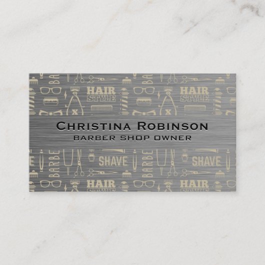 Kapperszaak Patroon Visitekaartje (Voorkant)