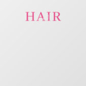 Kapperszaak Pink Bedrijfs Openingstijden Wit Raamsticker (Vel)