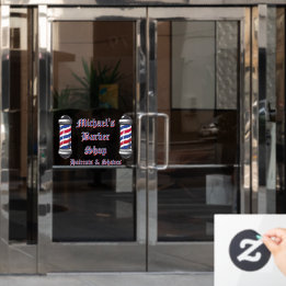 Kapperszaak Polen Promotioneel Aanpassen Raamsticker