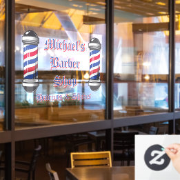 Kapperszaak Polen Promotioneel Aanpassen Raamsticker
