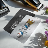 Kapperszaak Royal Crown Barber Pole QR-code Visitekaartje