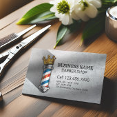 Kapperszaak Royal Crown Barber Pole QR-code Visitekaartje