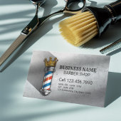 Kapperszaak Royal Crown Barber Pole QR-code Visitekaartje
