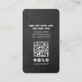 Kapperszaak Royal Crown Barber Pole QR-code Visitekaartje (Achterkant)
