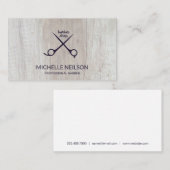 kapperszaak | schaar | Hout Visitekaartje (Voorkant / Achterkant)