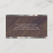 kapperszaak | Schaar | Houtmetaalafwerking Visitekaartje (Achterkant)