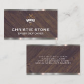 kapperszaak | Schaar | Houtmetaalafwerking Visitekaartje (Voorkant / Achterkant)