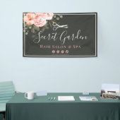 Kapperszaak Schoonheid Stylist Elegante Bloem Roos Spandoek (Beurs)