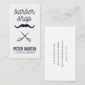 kapperszaak | snor | Scheren en knippen Visitekaartje (Voorkant / Achterkant)