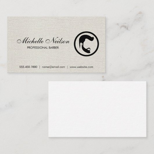 kapperszaak | stylist | Man-pictogram Visitekaartje (Voorkant / Achterkant)